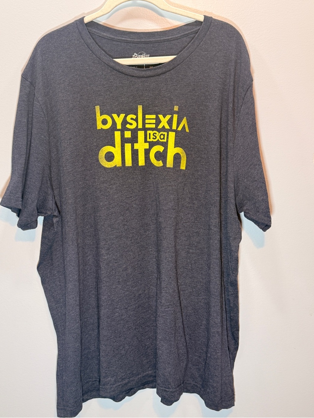 Charcoal Short-Sleeve Tee “Byslexia is a Ditch”